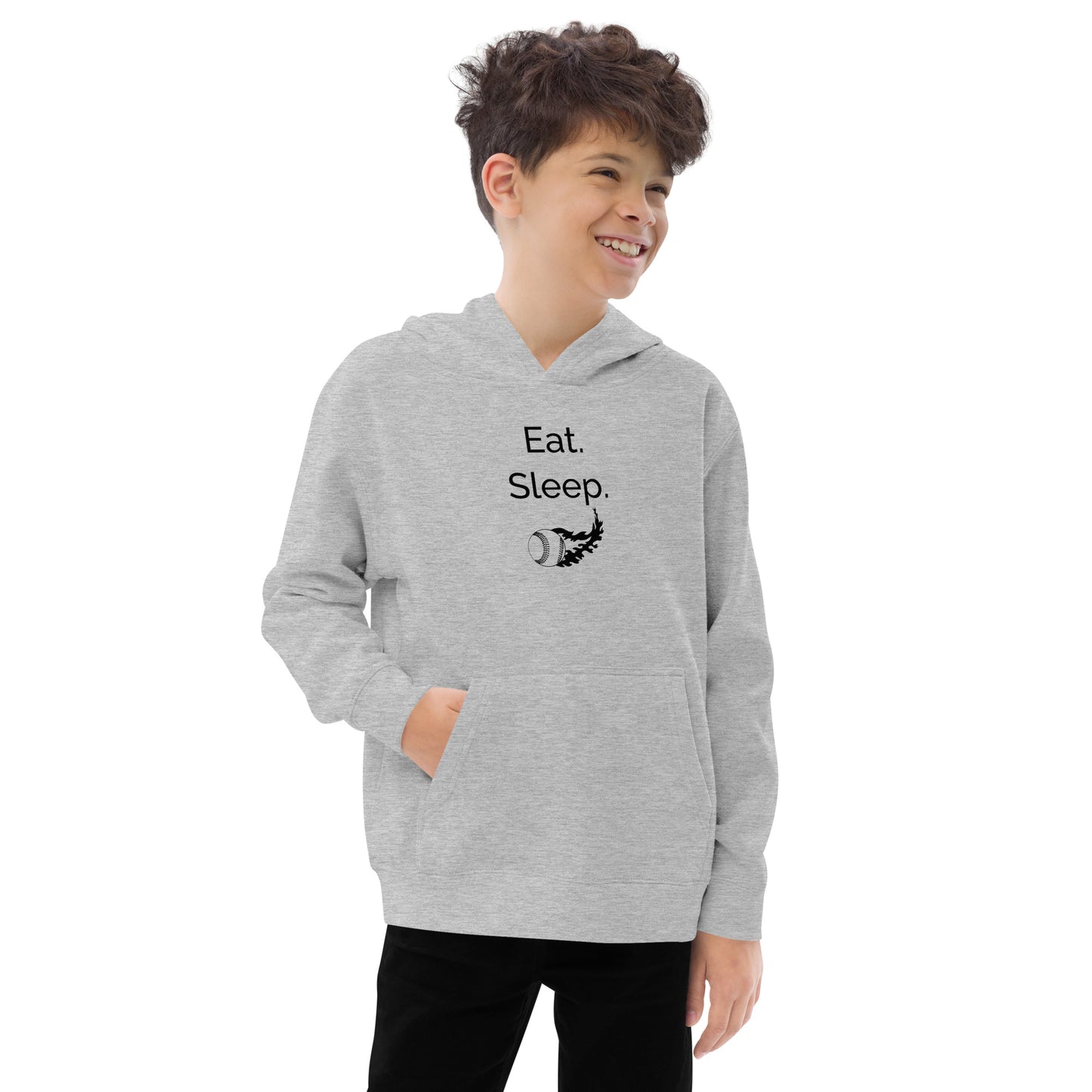 Eat Sleep baseball-Youth Hoodie