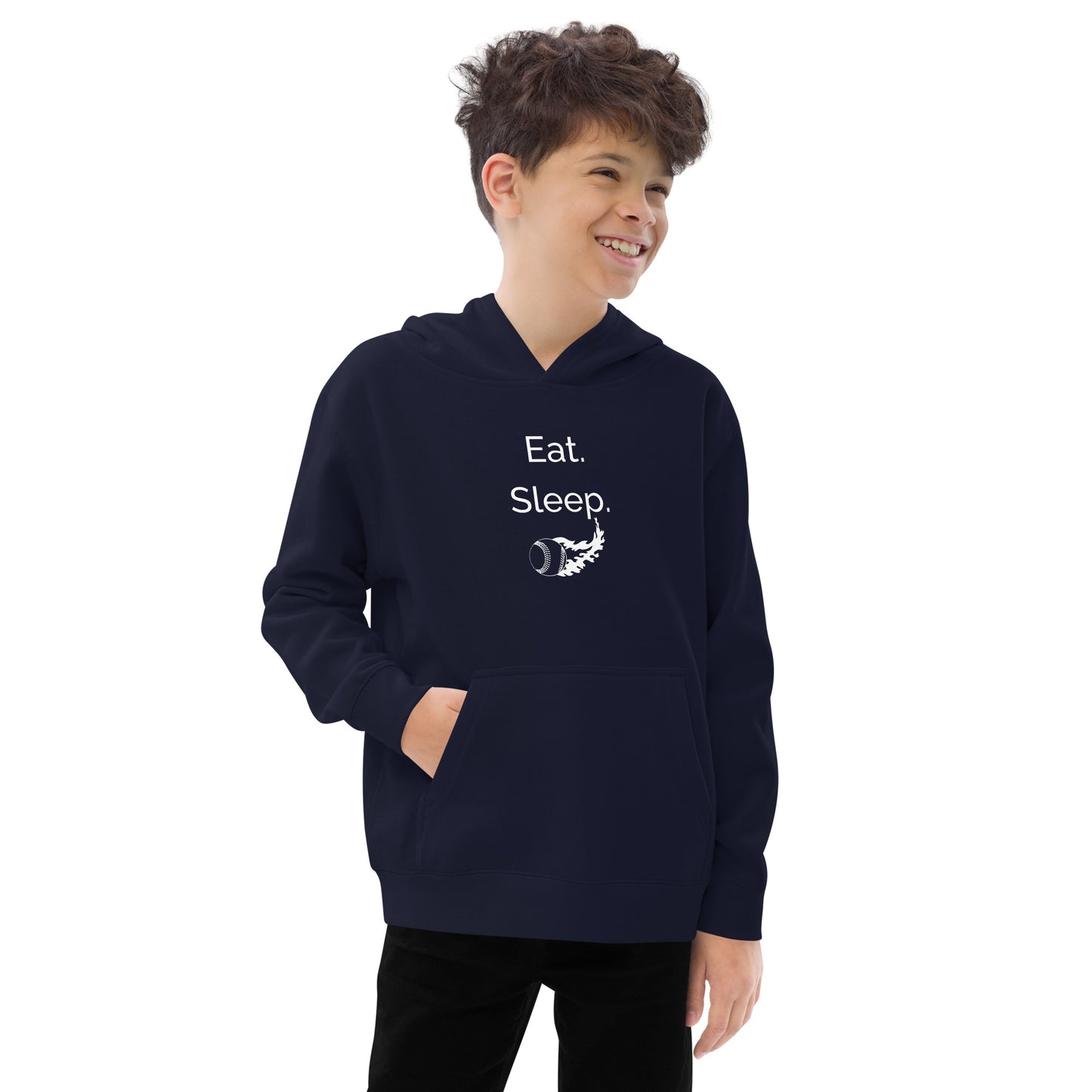 Eat Sleep Baseball-Youth Hoodie