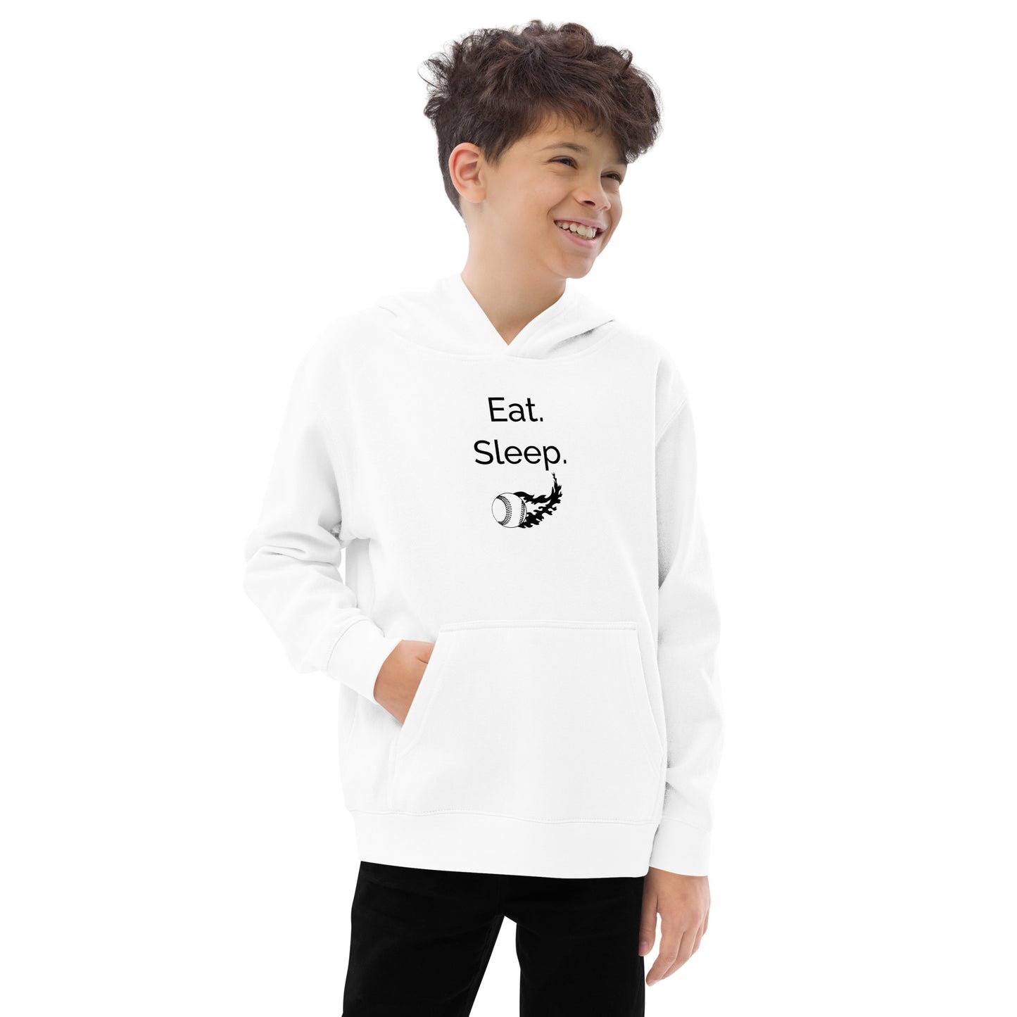 Eat Sleep baseball-Youth Hoodie