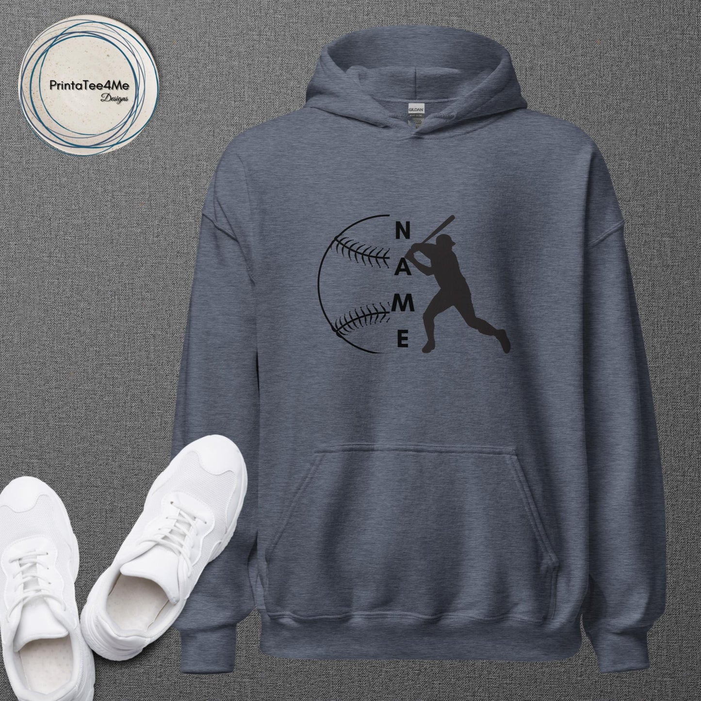 "Name" Baseball Pitcher - Hoodie