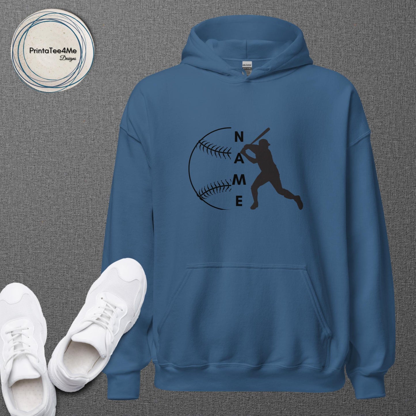 "Name" Baseball Pitcher - Hoodie