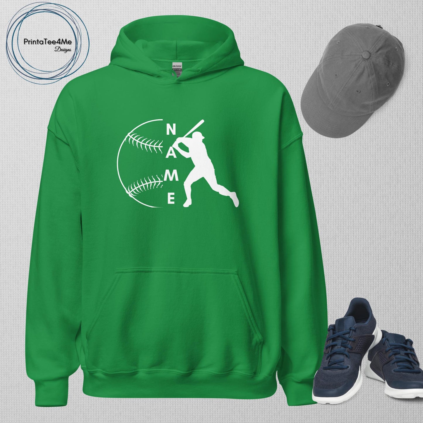 "Name" Baseball Pitcher - Hoodie