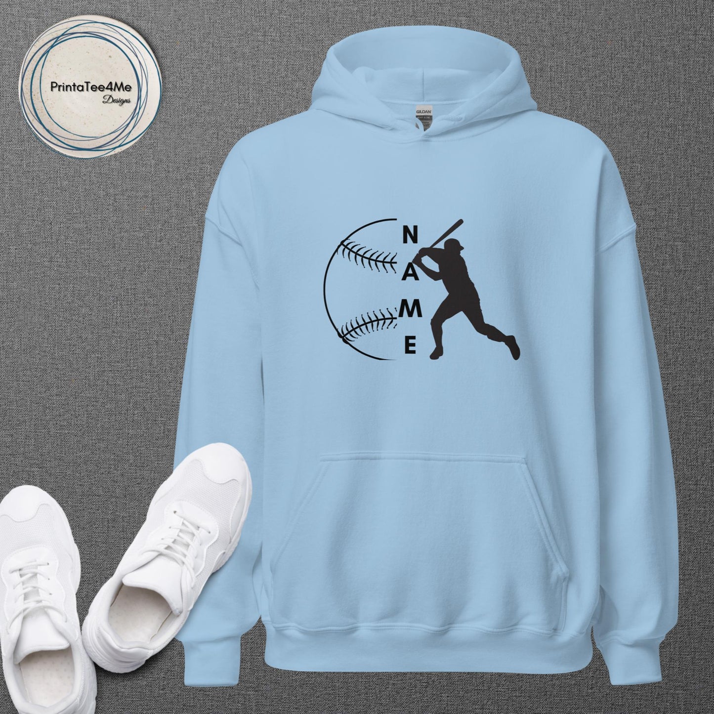 "Name" Baseball Pitcher - Hoodie