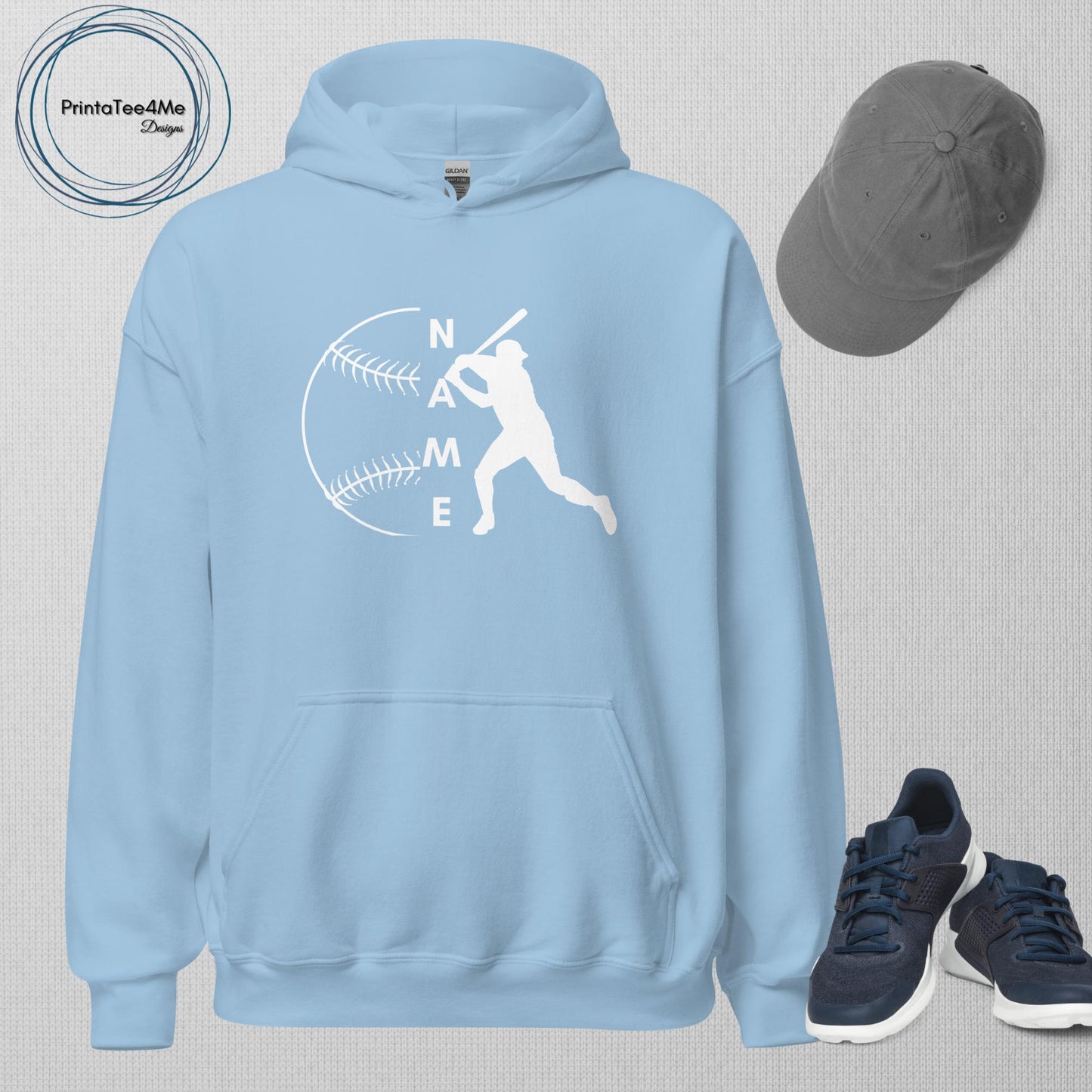 "Name" Baseball Pitcher - Hoodie