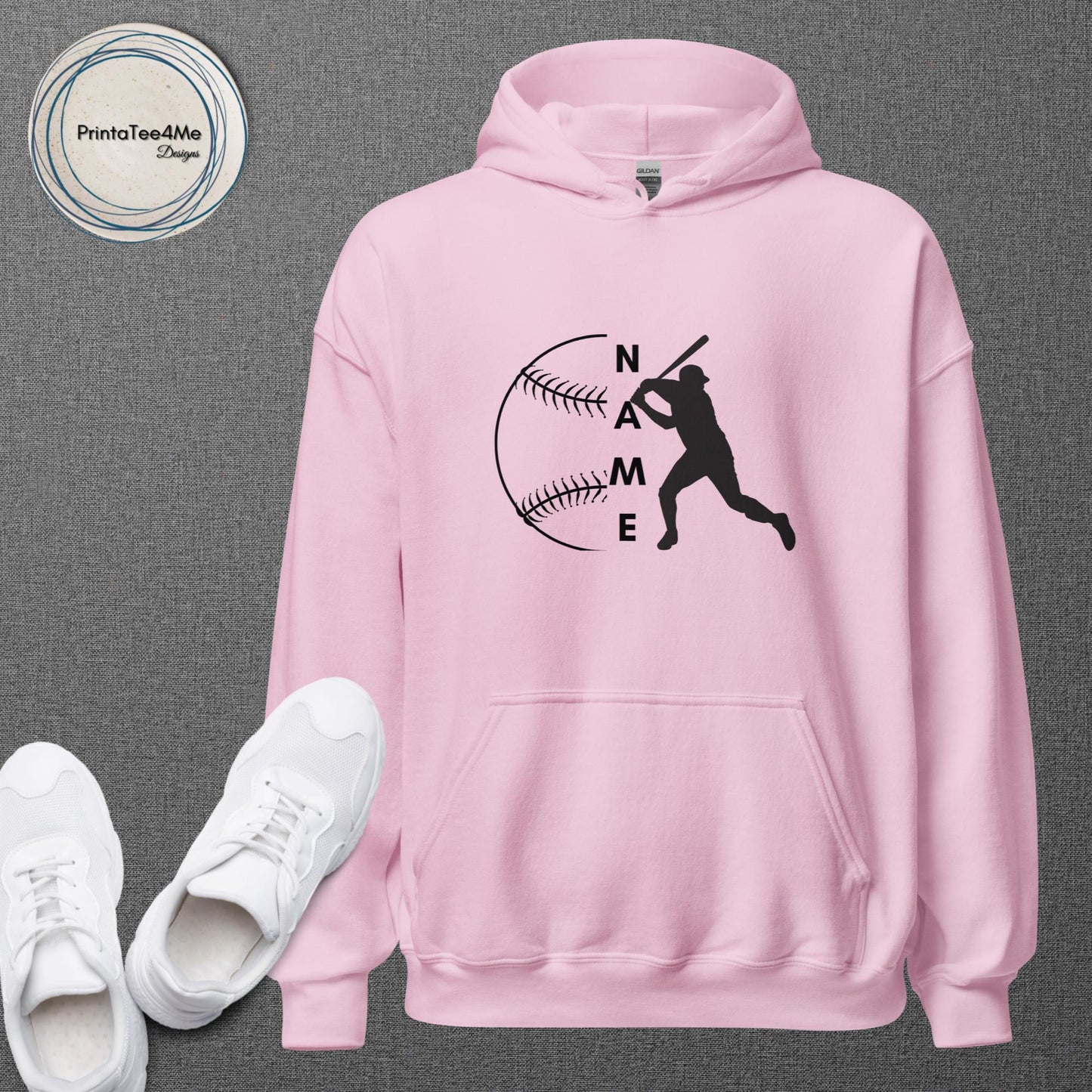 "Name" Baseball Pitcher - Hoodie