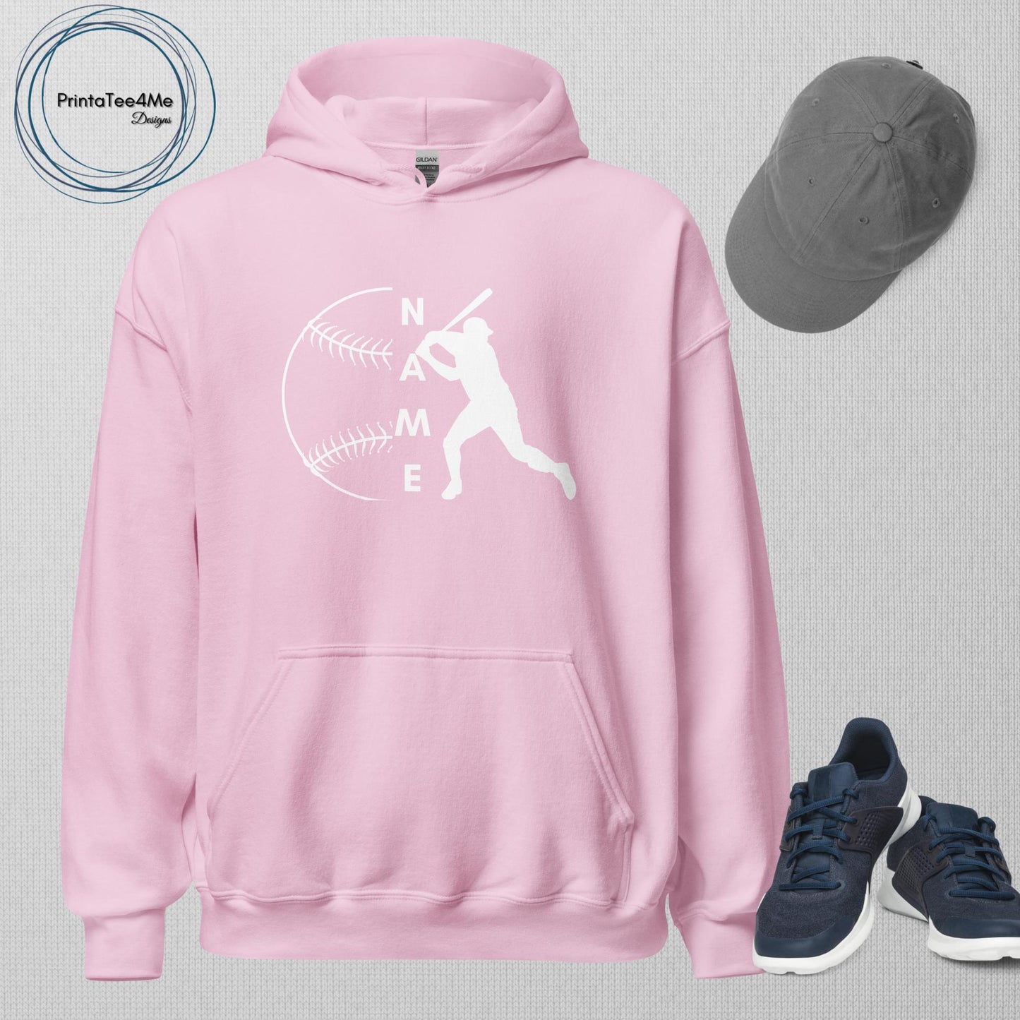 "Name" Baseball Pitcher - Hoodie