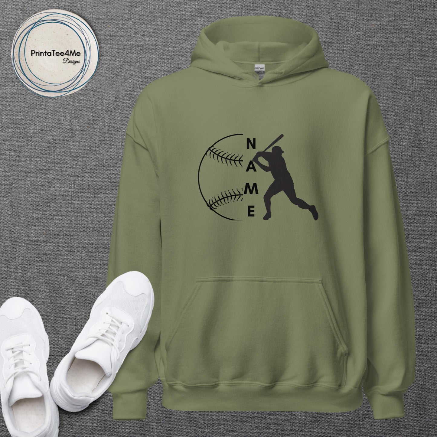 "Name" Baseball Pitcher - Hoodie