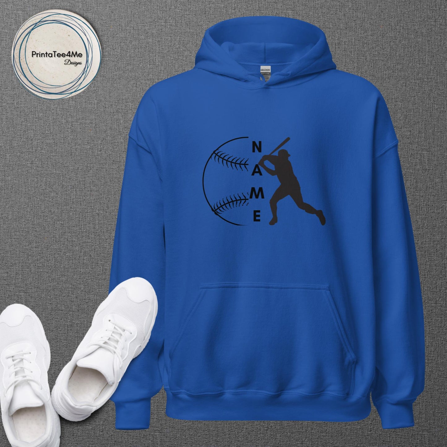 "Name" Baseball Pitcher - Hoodie