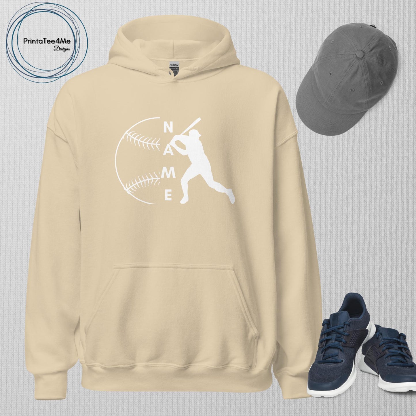 "Name" Baseball Pitcher - Hoodie