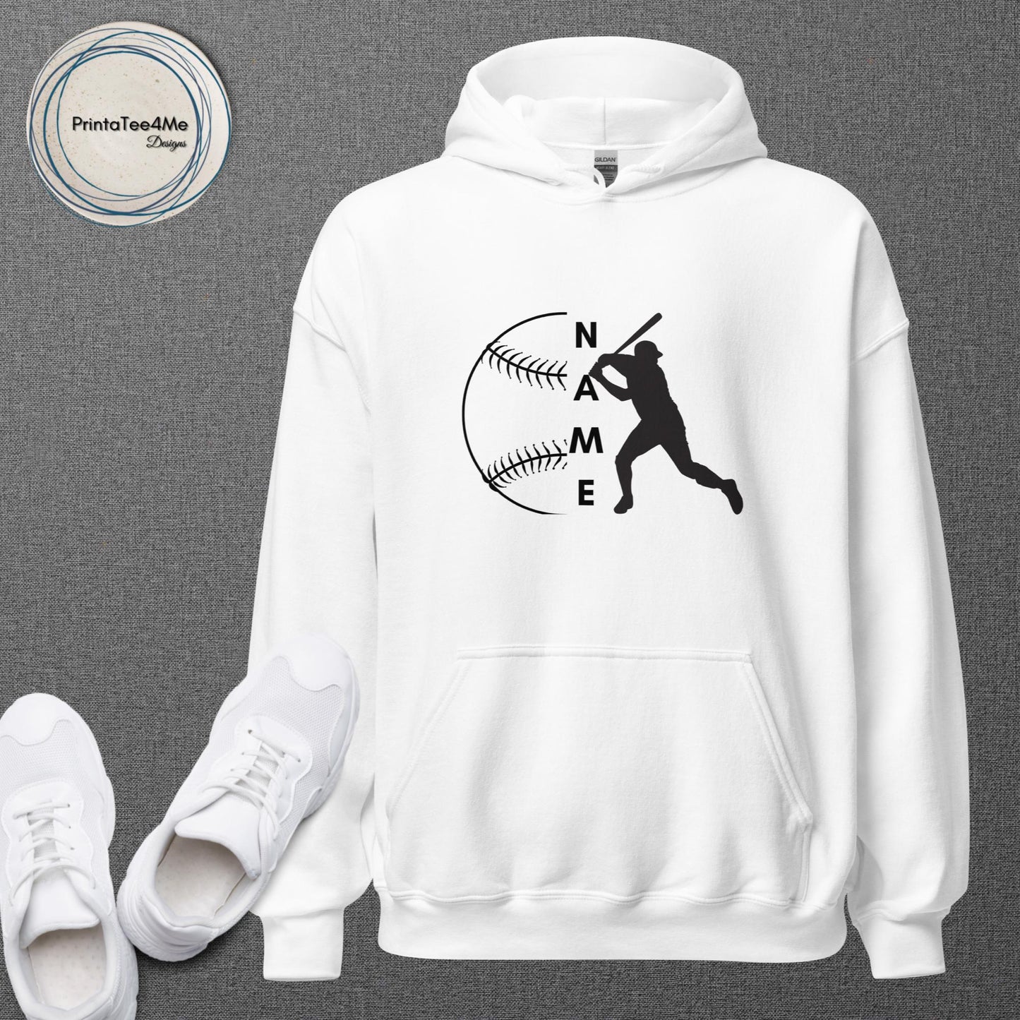 "Name" Baseball Pitcher - Hoodie